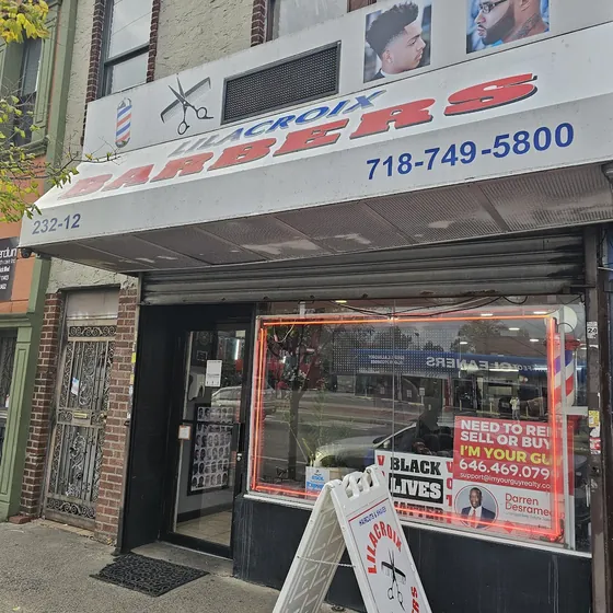 Lilacroix Barbers storefront on Merrick Blvd in Laurelton, NY